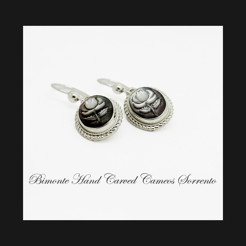 "Rose"Cameo Earrings