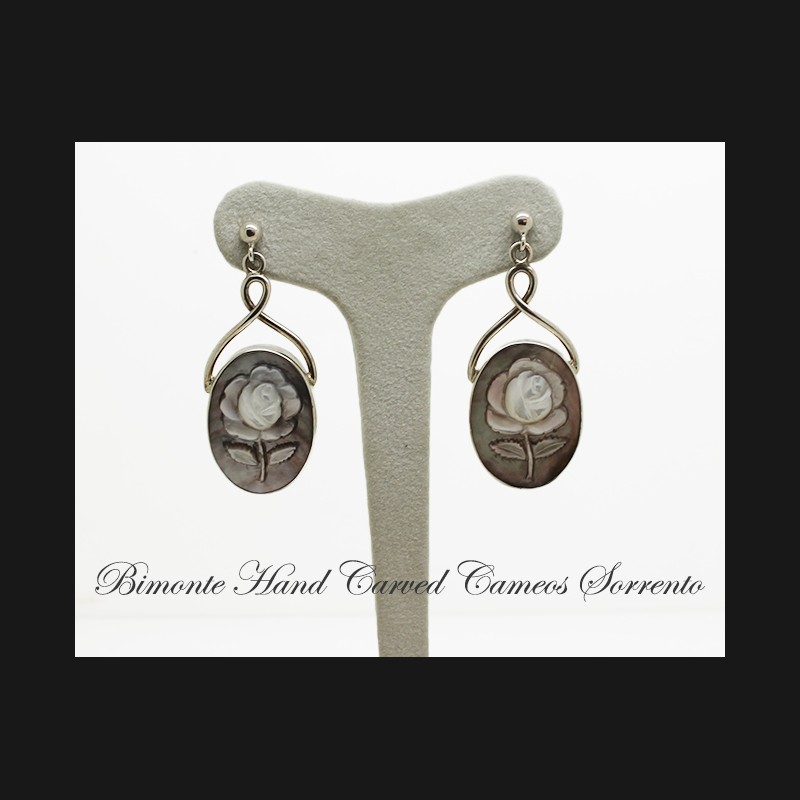 "Rose"Cameo Earrings