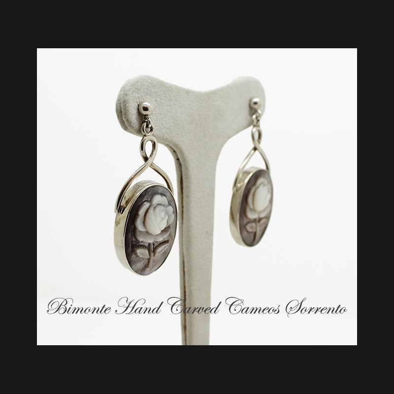 "Rose"Cameo Earrings