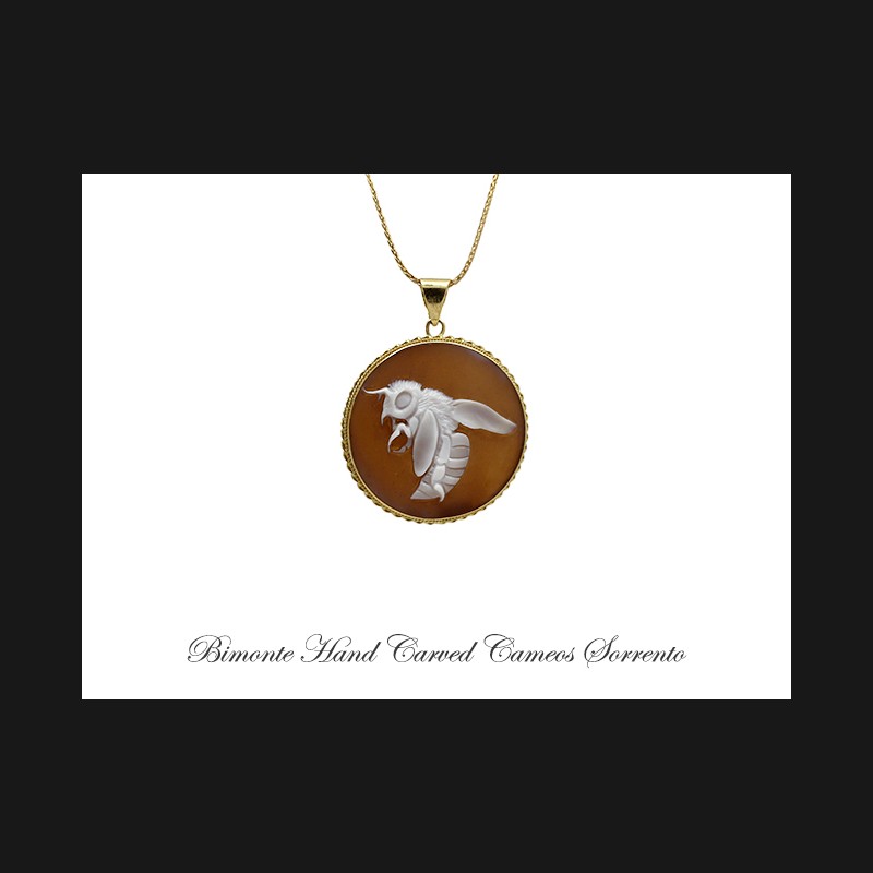 ''Bee'' Cameo Necklace
