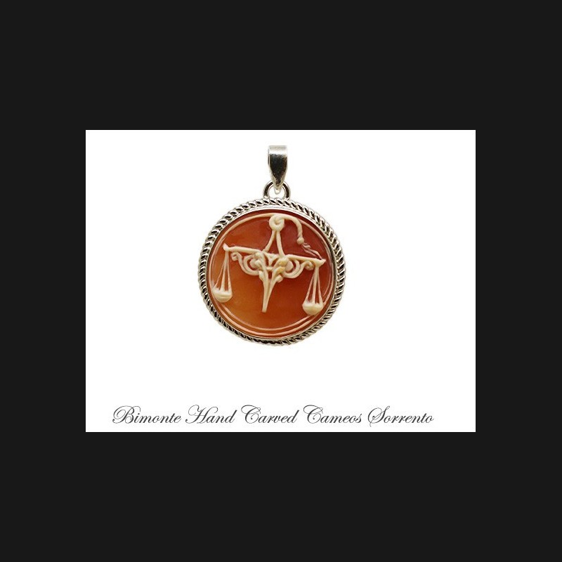"Libra"Cameo Pendant