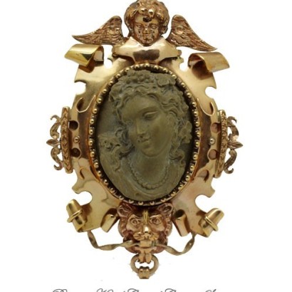 "Baccante" Lava Stone Cameo