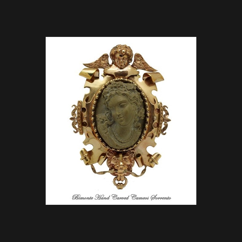 "Baccante" Lava Stone Cameo