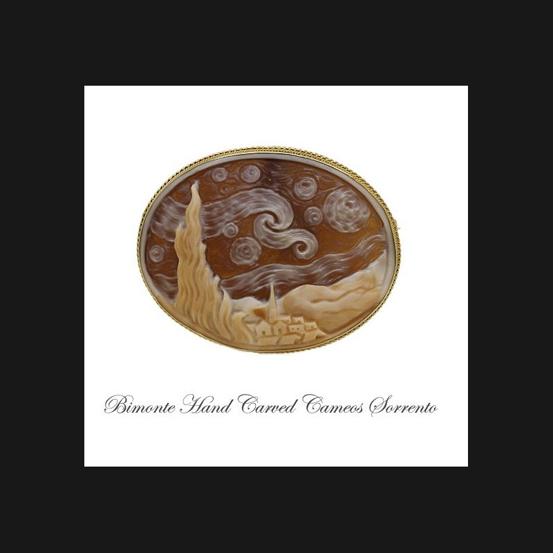 "Starry Night"Cameo Brooch And Pendant