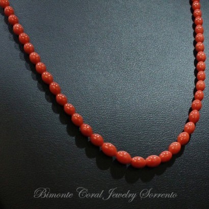 "Olivette" Red Italian Coral Necklace