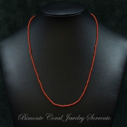 "Tiny" Red Italian Coral Stone Necklace