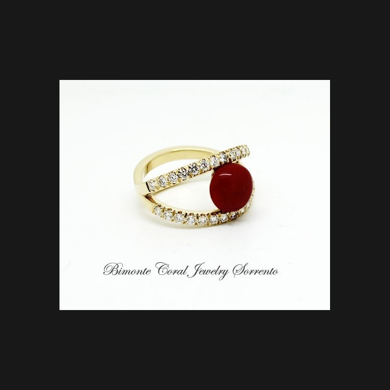 "Infinito" Red Coral Ring