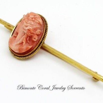 "Medusa Antique Coral Brooch