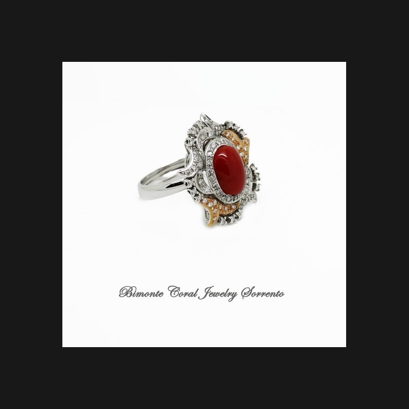 "Cortez" Red Coral Ring