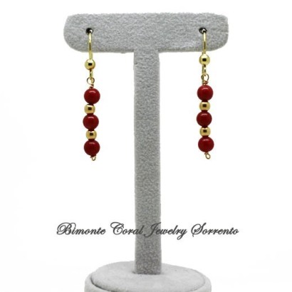 "Rogia" Red Italian Coral Earrings