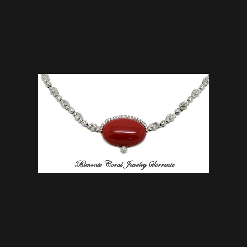 "Collier Delfi" Coral Necklace