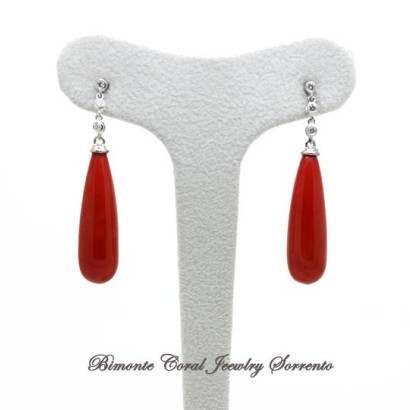 "Brina" Red Coral Earrings