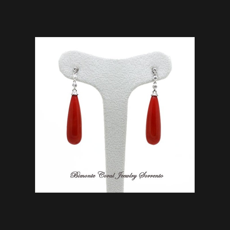 "Brina" Red Coral Earrings