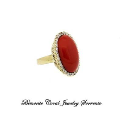 "Regina" Coral Ring