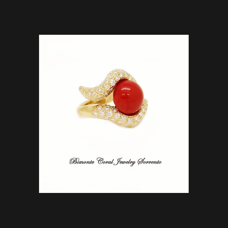 "Mara" Red Italian Coral Ring