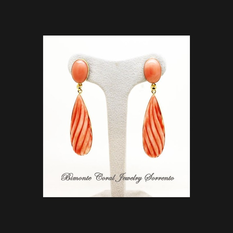 "Rosa di un Tempo" Coral Earrings