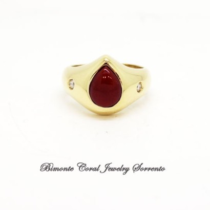 "Blood" Coral Ring